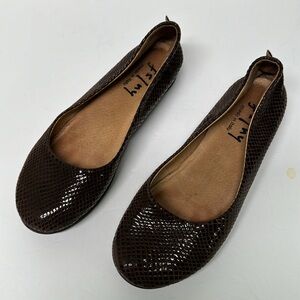 French Sole Zeppa Chocolate‎ Snake Wedge